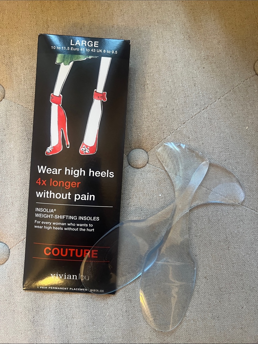 Couture Clear Gel High Heel Insoles - Clear